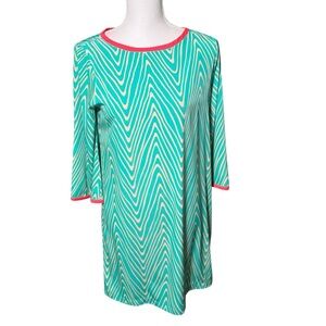 Uncle Frank Mod Chevron Print Shift Dress Lined Women’s Size Small‎ Preppy